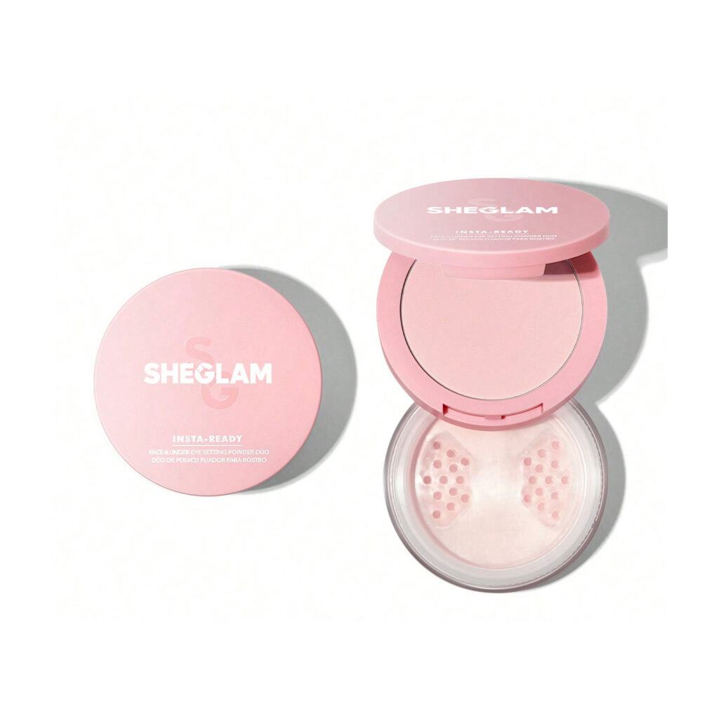 قیمت و خرید پودر فیکس دو طبقه Sheglam مدل Insta Ready مناسب صورت و زیر چشم