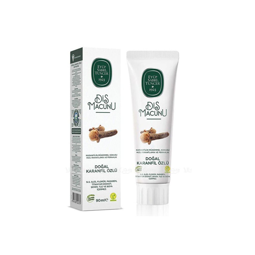 قیمت و خرید خمیردندان ایوب صبری Eyüp Sabri عصاره میخک تسکین دهنده حجم 90 میل