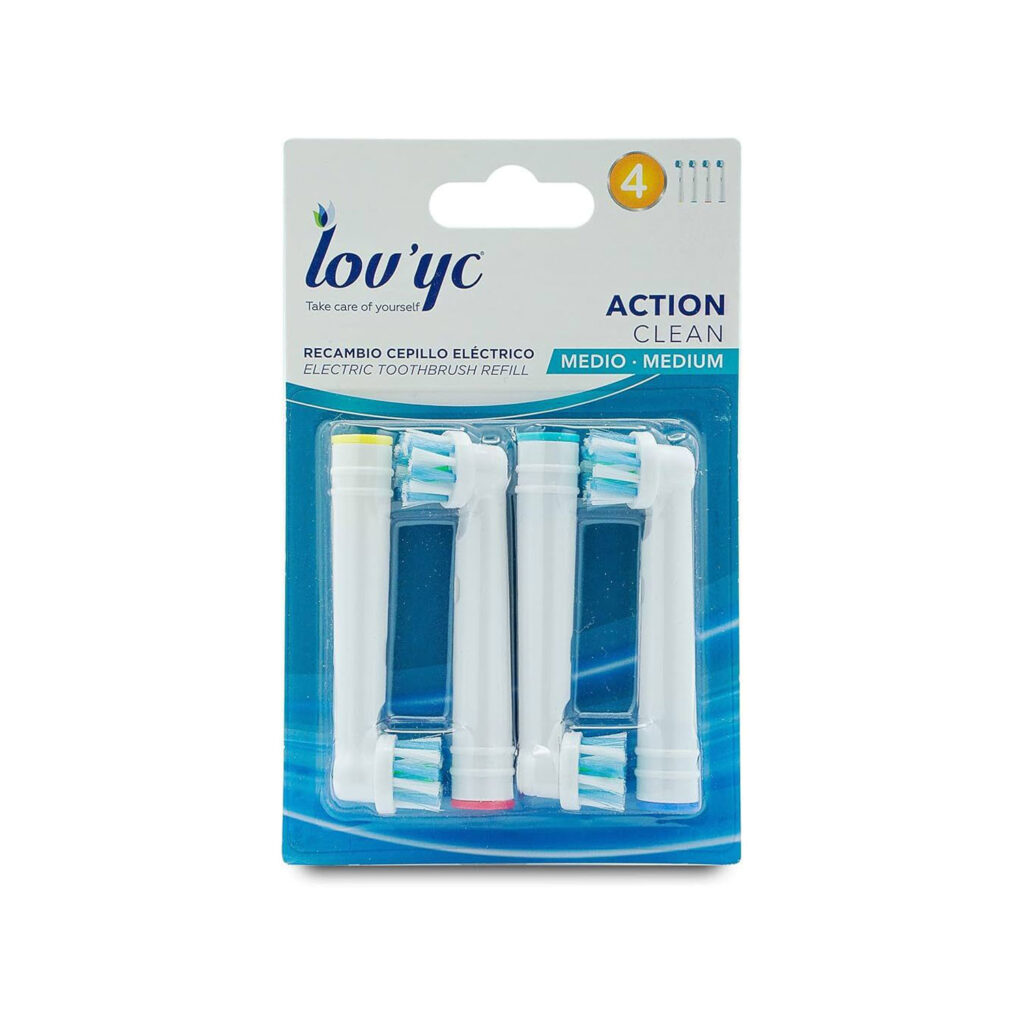 خربد و فیمت سری یدک مسواک برقی اورال بی Oral-B برند لاویک مدل Action Clean بسته 4 عددی