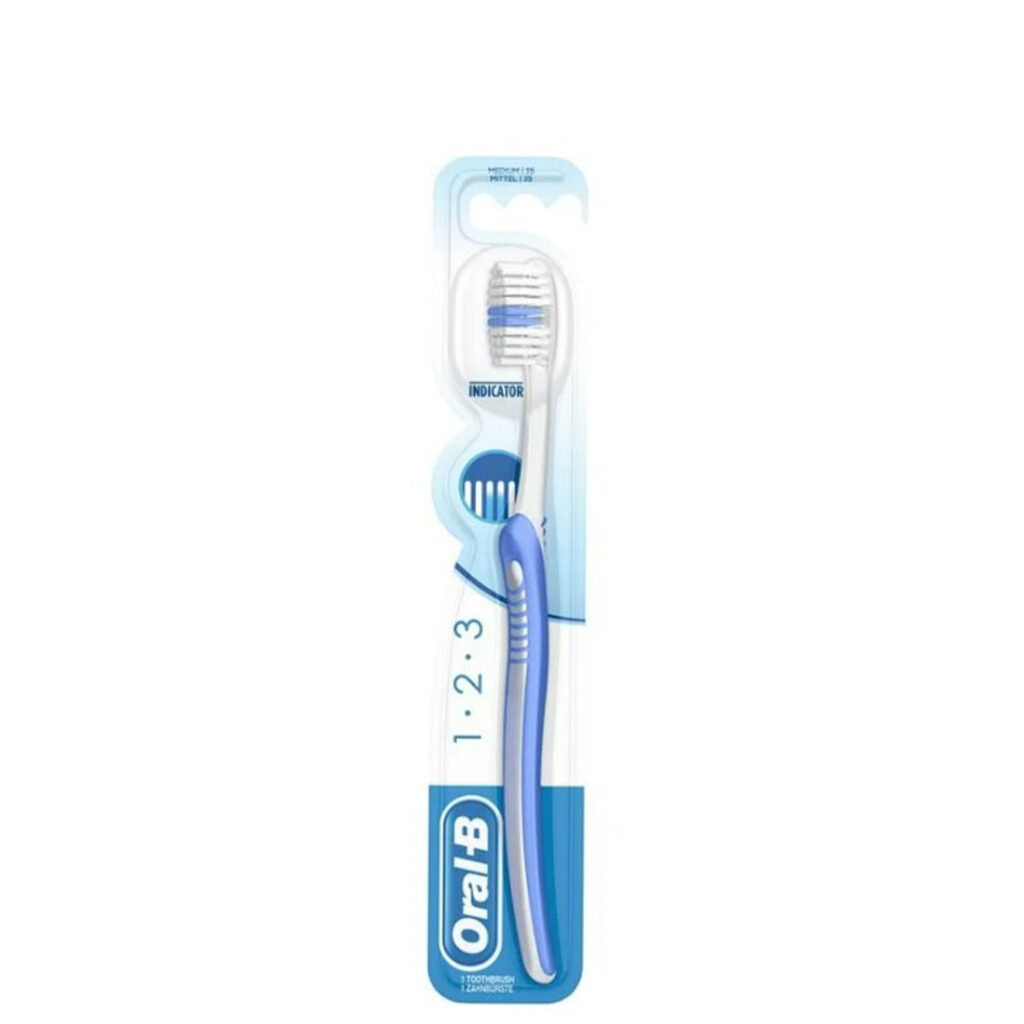خرید و قیمت مسواک اورال بی Oral-B مدل Indicator 1.2.3 درجه سختی Medium