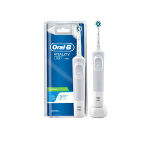 خرید و قیمت مسواک برقی اورال بی Oral-B مدل Vitality 100 رنگ آبی با یدک کراس اکشن Cross Action
