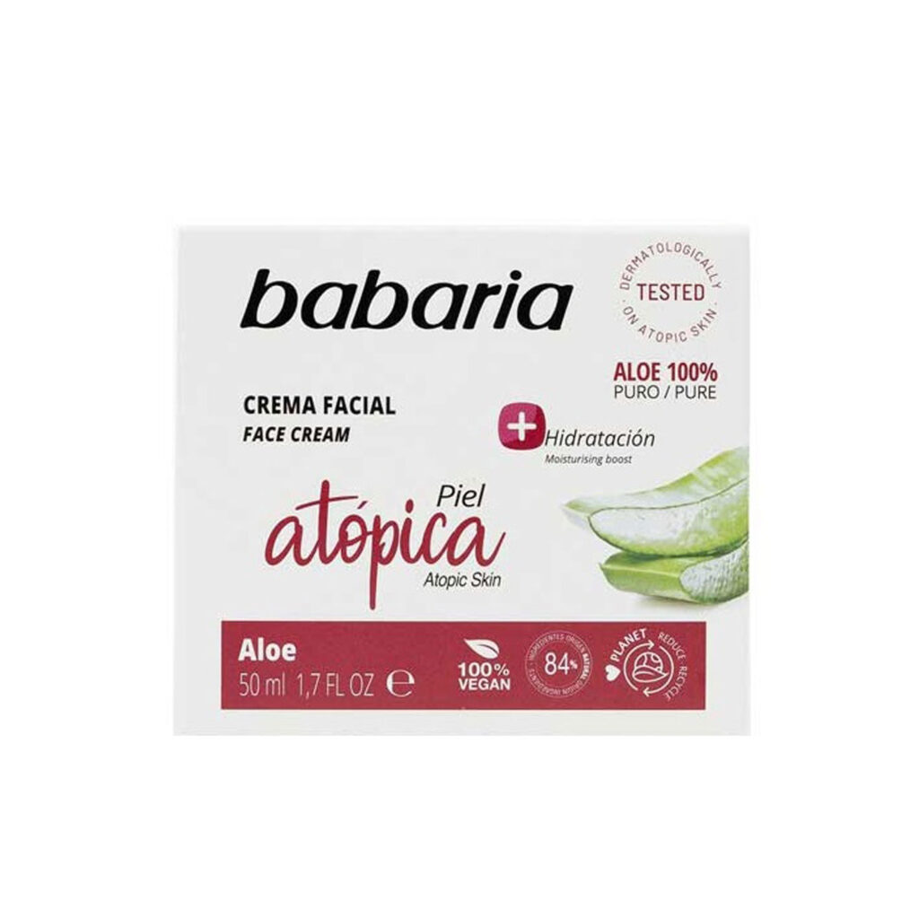 خرید و قیمت کرم آبرسان باباریا Babaria پوست آتوپیک عصاره آلوئه ورا 50 ml