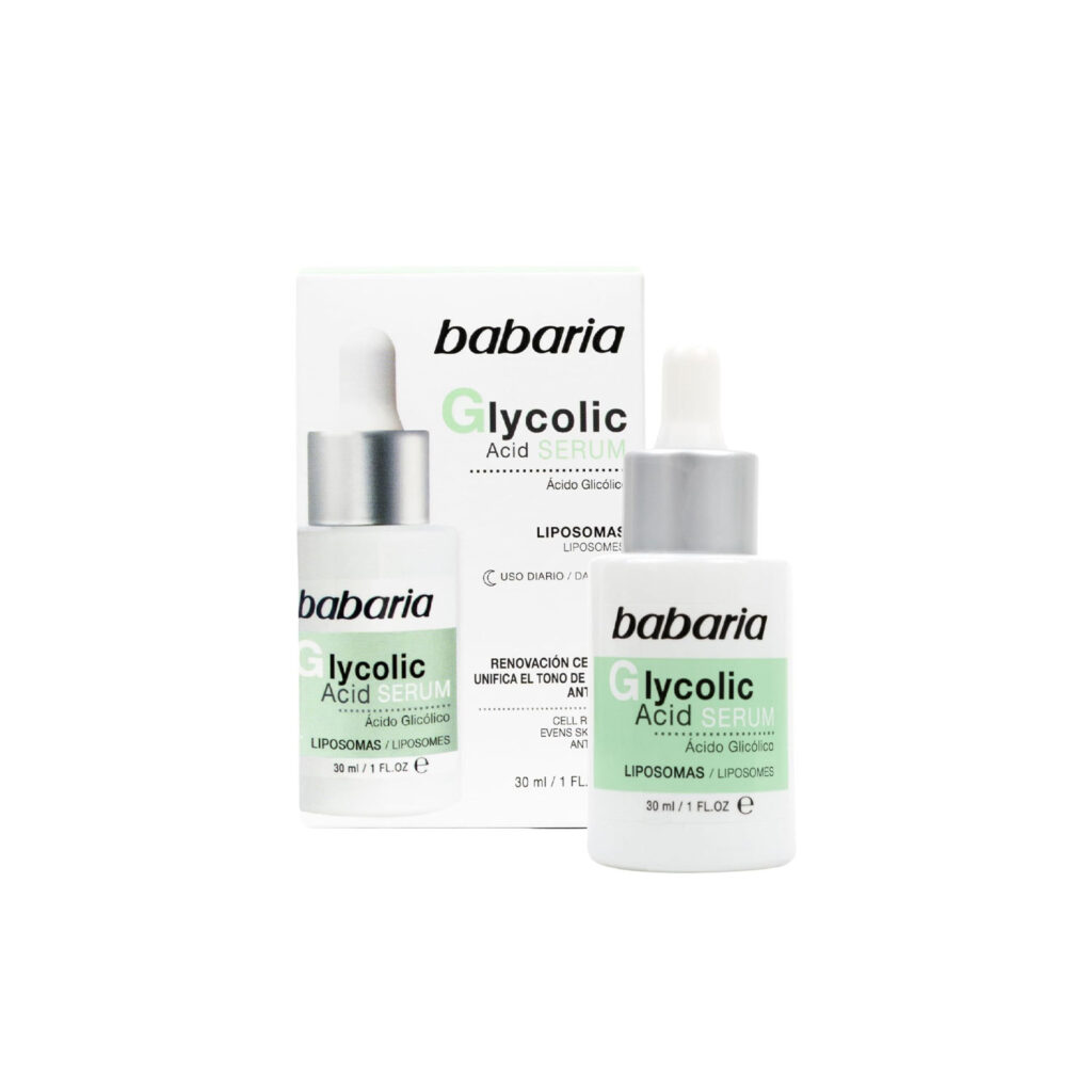 خریدو قیمت سرم ضد جوش و لایه بردار گلیکولیک اسید باباریا Babaria حجم 30 میل