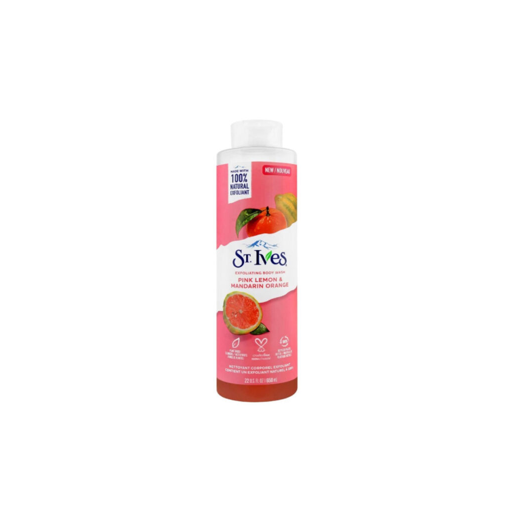 خرید و قیمت شامپو بدن لایه‌بردار St. Ives با رایحه لیموی صورتی حجم 650 ml